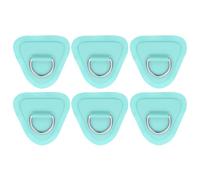 PATIKIL 3.5" Anillos en D para Tabla de Remo, 6 Piezas Anillos en D de Acero Inoxidable Parche de PVC No Incluye Pegamento para Balsa Kayak Bote Inflable Tabla de Surf, Verde Claro