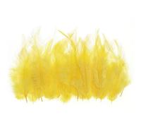 PATIKIL 3-6" Sillín Pluma Gallo Pluma 50uds Granel Natural Plumas Esponjosas Artesanía Plumas para Sueños Atrapasueños Pendientes Colgante Amarillo