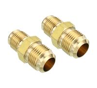 PATIKIL 3/8" x 1/2" Macho Acampanado Latón Compresión Tubo Montaje, 2uds Acampanado Tubo Accesorio Tubería Manguera Montaje para Plomería, Manguera Conector
