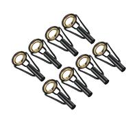 PATIKIL 3,8mm Pescar Caña Punta Reparación Kit, 8uds Inoxidable Acero Poste Anillo Guía Reemplazo para Salada Agua Dulce Agua Pesca, Oro