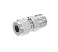 PATIKIL 3/8Npt x 8mm 304 Acero Inoxidable Ajuste de Tubo de Compresión, Doble Férulas Ajuste de Tubo Adaptador Recto Conectar