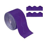 PATIKIL 3.9 Pulgadas x 49.2 Empanadas Boletín Pizarra Borde, Fondeo Recorte Papel para Armario Aula Decoración Negro Blanco Corcho Póster Tableros, Oscuro Púrpura