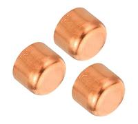 PATIKIL 3 Paquete 7/8 Pulgadas ID Cobre Tubería Extremo Tapa | Cobre Conexión Tapa Sudor Tapón Soldadura Conexión, para Plomería HVAC Aire Acondicionador