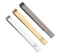 PATIKIL 3 Pasadores para Corbata para Hombres, Acero Inoxidable Letra W, Juego de Pasadores para Corbata con Caja de Regalo, Plata/Dorado/Negro```He mantenido:1. Todas las etiquetas
