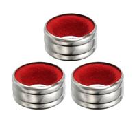 PATIKIL 3 Pcs Collares para Botellas de Vino, Acero Inoxidable y Terciopelo Fieltro Anillo Antigoteo para Botellas de Vino Accesorios para Cocina Bar Fiesta Bebida, Rojo (Terciopelo)