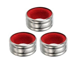 PATIKIL 3 Pcs Collares para Botellas de Vino, Acero Inoxidable y Terciopelo Fieltro Anillo Antigoteo para Botellas de Vino Accesorios para Cocina Bar Fiesta Bebida, Rojo (Terciopelo)
