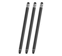 PATIKIL 3 Pcs Lápices Estilográficos para Pantallas Táctiles, 2 En 1 Lápiz Capacitivo Alta Sensibilidad Universal para Teléfonos Tabletas Laptops Dispositivos con Pantalla Táctil, Negro