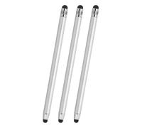 PATIKIL 3 Pcs Lápices Estilográficos para Pantallas Táctiles, 2 En 1 Lápiz Capacitivo Alta Sensibilidad Universal para Teléfonos Tabletas Computadoras Portátiles Dispositivos, Plateado