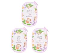 PATIKIL 3 Piezas bastidores de bordado rectangulares 5.1" x 7.9", aro de punto de cruz ajustable plástico ABS bastidor para bordado aguja perforadora para costura,lila claro