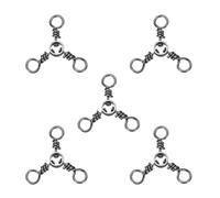 PATIKIL 3 Way Swivel Fishing Tackle #7 28LB, 50Pcs Acero Inoxidable Swivels De Línea Cruzada Triple Conector De Señuelo Tres Vías Aparejos De Pesca para Agua Salada Agua Dulce Aparejos