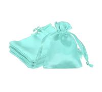 PATIKIL 3 X 4 Inch Bolsas De Raso Con Cordón, 6 Pcs Bolsa De Regalo De Seda Con Cordón Para Joyería Dulces Boda Navidad Graduación Cumpleaños Pascua, Verde Oscuro