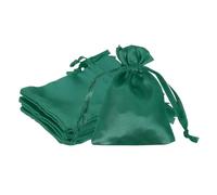 PATIKIL 3 X 4 Inch Bolsas De Raso Con Cordón, 6 Pcs Bolsa De Regalo De Seda Con Cordón Para Joyería Dulces Boda Navidad Graduación Cumpleaños Pascua, Verde