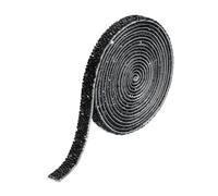 PATIKIL 3 Yardas Cinta de Resina con Estrás 10Mm Tiras de Estrás Autoadhesivas para Manualidades y Ropa Color Negro