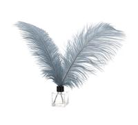 PATIKIL 30 Pcs Plumas de Avestruz Naturales a Granel 14-16 Pulgadas / 35-40 cm Plumas de Avestruz Grandes para Manualidades Decoración del Hogar Boda Fiesta (Gris)