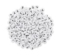 PATIKIL 300 Pcs Cuentas Redondas Con Letras Para Hacer Joyas Negro