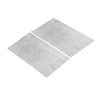 PATIKIL 300x150mm 304 Inoxidable Acero Perforada Chapa, 2uds 5 Agujero 19GA Expandido Metal Malla Placa Pantalla Decorativas Mallas para Ventilación Parrilla Ahumar