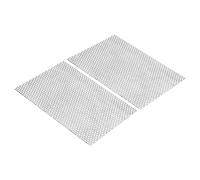 PATIKIL 300x200mm 304 Inoxidable Acero Perforada Chapa, 2uds 8 Agujero 19GA Expandido Metal Malla Placa Pantalla Decorativas Mallas para Ventilación Parrilla Ahumar