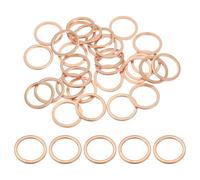 PATIKIL 30pcs Arandela de Cobre M16, Anillo de Sellado, 20x16x1.5mm(OD*ID*Grosor) Junta Plana Métrica Crush Accesorios Hidráulicos para Tornillos Perno Tapones de Cárter Drenaje de Aceite