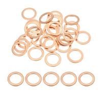 PATIKIL 30pcs Arandela de Cobre M16, Anillo de Sellado, 22x16x1.5mm(OD*ID*Grosor) Junta Plana Métrica Crush Accesorios Hidráulicos para Tornillos Perno Tapones de Cárter Drenaje de Aceite