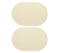 PATIKIL 30x20cm (L*A) Base de Madera para Cesta de Ganchillo, 2pcs Elíptico Fondo de Cesta Parte Inferior Base de Madera Natural Contrachapada para Bricolaje DIY Tejer Crochet de Cesta