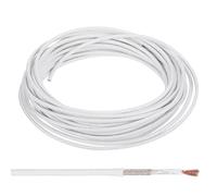 PATIKIL 32.8 pies 14 AWG Cable de Alta Temperatura Alambre de Vidrio de Mica Resistente Al Calor Aislado para Electrónica Flexible para Lámpara Caldera Blanco