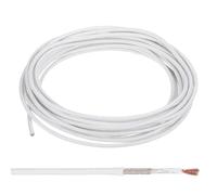 PATIKIL 32.8 pies Calibre 17 AWG Cable de Alta Temperatura Alambre de Vidrio de Mica Resistente Al Calor Aislado Flexible y Electrónico para Lámpara Caldera Blanco