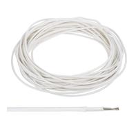 PATIKIL 32.8 pies Calibre 18 AWG Cable Electrónico Alambre Resistente a Altas Temperaturas de -60 a 200 Grados Celsius de Silicona y Fibra de Vidrio para Lámpara Caldera Blanco