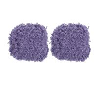 PATIKIL 33Yds de Lana Esponjosa, 2 Madejas de Lana Peluda Lana de Pelo Sintético Suave de Poliéster para Ganchillo Manta Alfombra Suéter Bufanda Sombrero Oso Artesanía, Morado