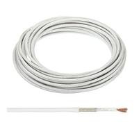 PATIKIL 39.4 Pies 17AWG Electrónico Cable, Aislado Alta Temperatura Resistente Eléctrico Flexible Mica Cable para Lámpara Caldera Calefacción, Blanco