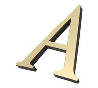 PATIKIL 3D Acrílico Alfabeto Espejo Pared Pegatinas Letra A Autoadhesivo Hogar Decoración Letra Letrero Arte Pegatina Calcomanía para Bricolaje Hogar Decoración Claro Dorado