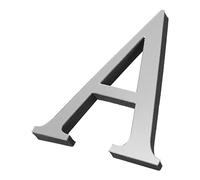 PATIKIL 3D Acrílico Alfabeto Espejo Pared Pegatinas Letra A Autoadhesivo Hogar Decoración Letra Letrero Arte Pegatina Calcomanía para Bricolaje Hogar Decoración Plateado Tono