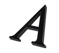 PATIKIL 3D Acrílico Alfabeto Espejo Pared Pegatinas Letra A Autoadhesivo Hogar Decoración Letra Letrero Arte Pegatina Calcomanía para Bricolaje Hogar Decoración Negro