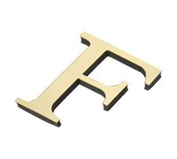 PATIKIL 3D Acrílico Alfabeto Espejo Pared Pegatinas Letra F Autoadhesivo Hogar Decoración Letra Letrero Arte Pegatina Calcomanía para Bricolaje Hogar Decoración Claro Dorado