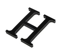 PATIKIL 3D Acrílico Alfabeto Espejo Pared Pegatinas Letra H Autoadhesivo Hogar Decoración Letra Letrero Arte Pegatina Calcomanía para Bricolaje Hogar Decoración Negro