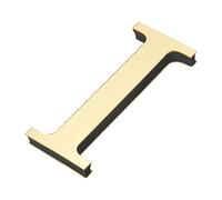 PATIKIL 3D Acrílico Alfabeto Espejo Pared Pegatinas Letra I Autoadhesivo Hogar Decoración Letra Letrero Arte Pegatina Calcomanía para Bricolaje Hogar Decoración Claro Dorado
