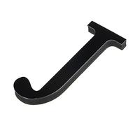 PATIKIL 3D Acrílico Alfabeto Espejo Pared Pegatinas Letra J Autoadhesivo Hogar Decoración Letra Letrero Arte Pegatina Calcomanía para Bricolaje Hogar Decoración Negro