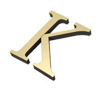 PATIKIL 3D Acrílico Alfabeto Espejo Pared Pegatinas Letra K Autoadhesivo Hogar Decoración Letra Letrero Arte Pegatina Calcomanía para Bricolaje Hogar Decoración Claro Dorado