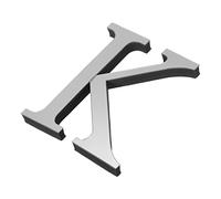 PATIKIL 3D Acrílico Alfabeto Espejo Pared Pegatinas Letra K Autoadhesivo Hogar Decoración Letra Letrero Arte Pegatina Calcomanía para Bricolaje Hogar Decoración Plateado Tono