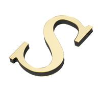 PATIKIL 3D Acrílico Alfabeto Espejo Pared Pegatinas Letra S Autoadhesivo Hogar Decoración Letra Letrero Arte Pegatina Calcomanía para Bricolaje Hogar Decoración Claro Dorado