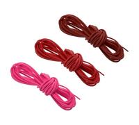 PATIKIL 3pcs Cordón de Gamuza Kit, 3mm x 5m Cuerda Sintética Piel Cuero Cordones para DIY Manualidad Correa Accesorio para Collares Pulseras Joyería Bolsa Regalo, Rojo Oscuro/Rojo/Rosa