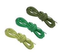 PATIKIL 3pcs Cordón de Gamuza Kit, 3mm x 5m Cuerda Sintética Piel Cuero Cordones para DIY Manualidad Correa Accesorio para Collares Pulseras Joyería Regalo, Verde Oscuro/Verde/Verde Claro