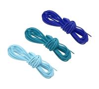 PATIKIL 3pcs Cordón de Gamuza Kit, 3mm x 5m Cuerda Sintética Piel Cuero Cordones para DIY Manualidad Correa Accesorio para Collares Pulseras Joyería Regalo, Azul Marino/Azul/Azul Claro