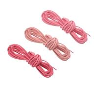 PATIKIL 3pcs Cordón de Gamuza Kit, 3mm x 5m Cuerda Sintética Piel Cuero Cordones para DIY Manualidad Correa Accesorio para Collares Pulseras Joyería Bolsa Regalo, Rojo/Rosa/Rosa Oscuro