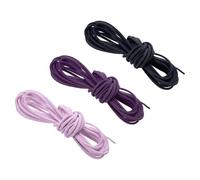 PATIKIL 3pcs Cordón de Gamuza Kit, 3mm x 5m Cuerda Sintética Piel Cuero Cordones para DIY Manualidad Correa Accesorio para Collares Pulseras Joyería Bolsa Regalo, Azul/Morado Oscuro/Morado