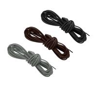 PATIKIL 3pcs Cordón de Gamuza Kit, 3mm x 5m Cuerda Sintética Piel Cuero Cordones para DIY Manualidad Correa Accesorio para Collares Pulseras Joyería Bolsa Regalo, Negro/Marrón/Gris