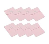 PATIKIL 3x4 Inch Bolsa De Joyería, 8 Pcs Bolsas De Terciopelo Suave Con Botón De Presión Almacenamiento Portátil Para Anillos Collar Pulsera Arete Reloj, Rosa Claro