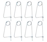 PATIKIL 3x73mm / 0.12"x2.87" Pasador De Seguridad Con Forma De Broche, 8 Pcs Pasadores De Acero De Cierre Rápido Para Granja Jardín Césped Gancho Enganche