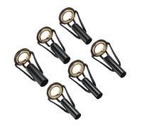 PATIKIL 4..2-5.5mm Pescar Caña Punta Reparación Kit, 6uds Inoxidable Acero Poste Anillo Guía Reemplazo para Salada Agua Dulce Agua Pesca, Oro