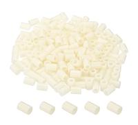 PATIKIL 4,2mm ID x 7mm OD x 10mm L Redondas Espaciadoras Arandelas, 200 Paquete ABS Separador Juntas para M4 Herraje Tornillos Pernos para 3D Impresora Electricidad Salida, Beige