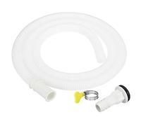 PATIKIL 4,9 Pies Aire Acondicionador Drenaje Manguera Kit, Universal Drenaje Conector MangueraAbrazadera Conector 5 para Mini-Split Ventana AC Unidad Lavavajilla Grifo, Blanco